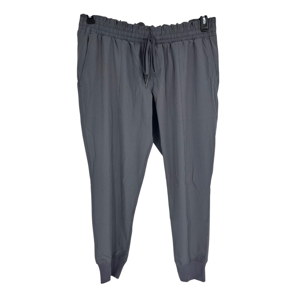 Maternity Elevated Joggers Women Medium Metal Night Gray Paperbag Waist Comfy
